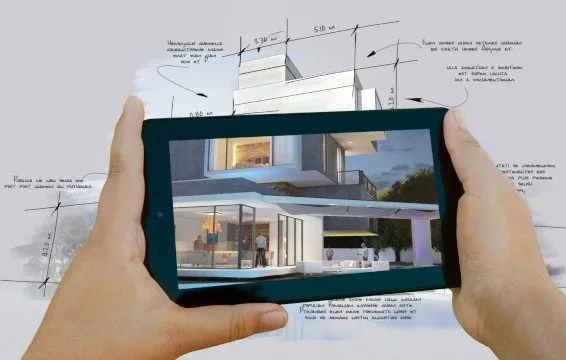 Sketch of a house to illustrate the building technology. Roll & Pasuch will help you with this!