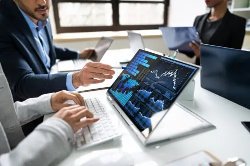 Dashboards and KPIs need to be reviewed regularly. This involves checking charts on the computer.